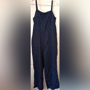 Old Navy Striped Blue Jumpsuit